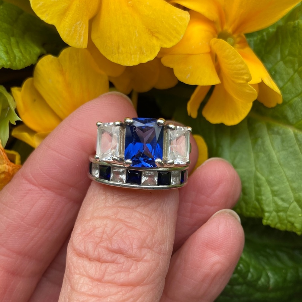 Sapphire Wedding Ring Set